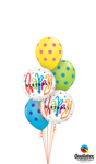 Ballonbouquet Happy Birthday Dots