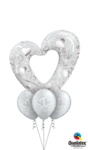 Ballonbouquet geschwungene Herzen