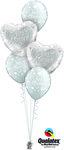 Ballonbouquet Just Married silber