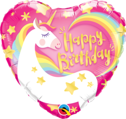 Einhorn Happy Birthday Herz