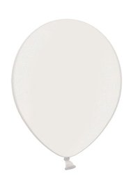 Rundballon, 30cm, metall-weiss