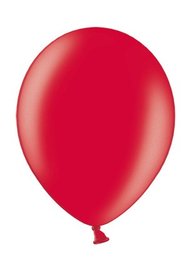 Rundballon, 30cm, metall-rot