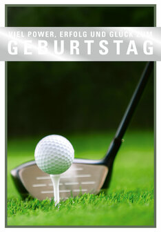 Grusskarte Happy Birthday Golf