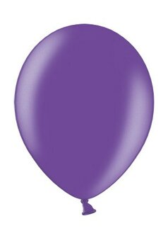 Rundballon, 30cm, metall-violett