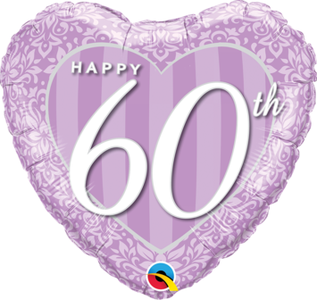 Happy 60th Damask Heart