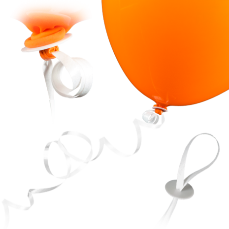 100Stück Ballonverschlüsse Helium Schnellverschluss Luftballon Ballonbänder Weiß 