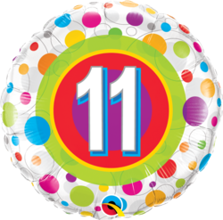 Age 11 Colorful Dots