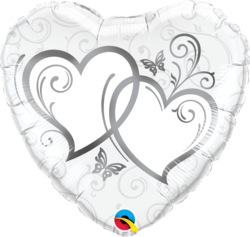 Giant Entwined Hearts Silver Giant Entwined Hearts Silver