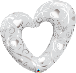 Hearts & Filigree Pearl White Hearts & Filigree Pearl White
