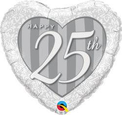Happy 25th Damask Heart Happy 25th Damask Heart